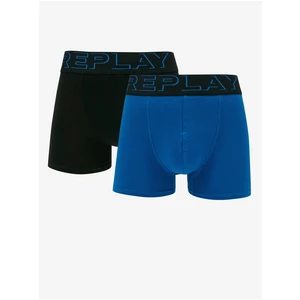 Set of two men's boxers in black and blue Replay - Men