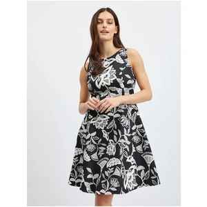 Orsay White-Black Women Flowered Dress - Women