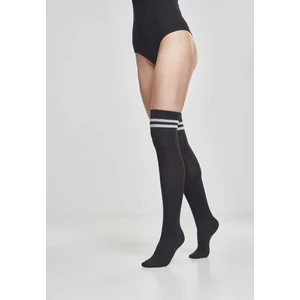 Women's knee-high socks 2-pack blk/blk&blk/gry