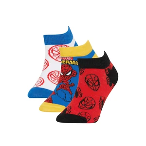 DEFACTO Boy Marvel Spiderman Licensed 3 Pack Cotton Booties Socks