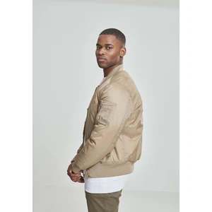 Basic Bomber Jacket Beige