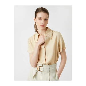 Koton Patterned Shirt with Short Sleeves