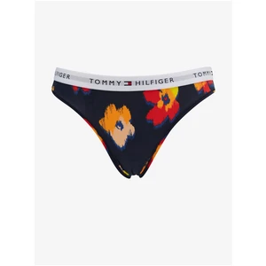 Tmavě modré dámské květované kalhotky Tommy Hilfiger Underwear - Dámské