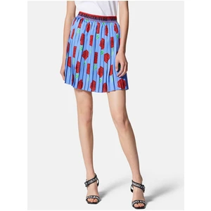 Blue Ladies Floral Pleated Skirt Versace Jeans Couture - Women