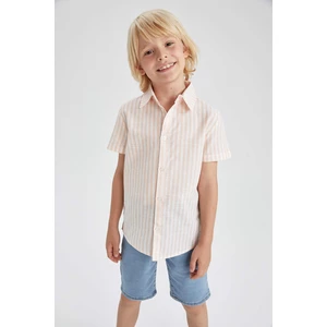 DEFACTO Boys Regular Fit Short Sleeve Striped Shirt