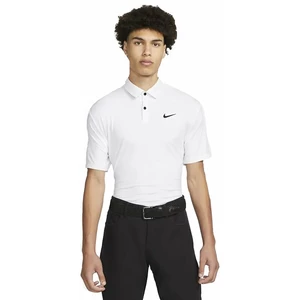 Nike Dri-Fit Tour Mens Solid Golf Polo White/Black L