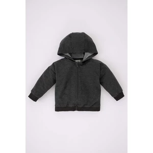 DEFACTO Baby Boy Hoodie Sweatshirt Fabric Cardigan