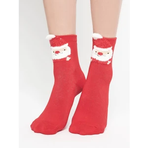 Socks with Santa Claus application red