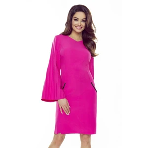 Dress with puffed sleeves and pockets Bergamo - fuchsias