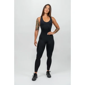 Nebbia One-Piece Workout Jumpsuit Gym Rat Black XS Fitness nohavice