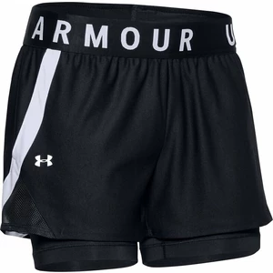 Under Armour Women's UA Play Up 2-in-1 Shorts Black/White M Pantalones deportivos