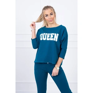 Set with Queen print marine
