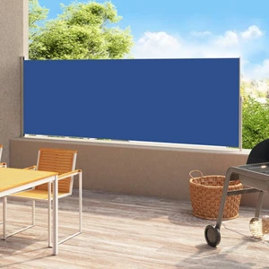 Zatahovací boční markýza 220x500 cm Dekorhome Modrá,Zatahovací boční markýza 220x500 cm Dekorhome Modrá