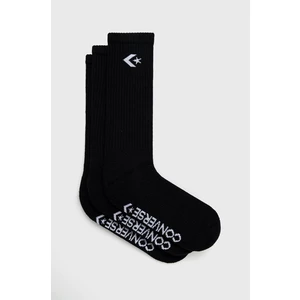 Ponožky Converse 3-pak pánske, čierna farba