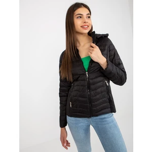Women's black quilted jacket