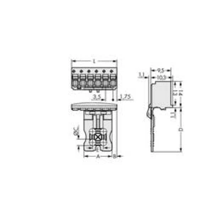 Konektor do DPS WAGO 2091-1105/002-000, 34.00 mm, pólů 5, rozteč 3.50 mm, 50 ks