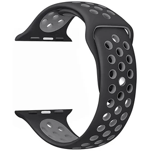 4wrist Silikonový řemínek pro Apple Watch - Černá/Šedá 42/44 mm