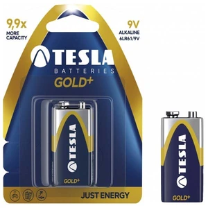 Batéria typ 9V(6LR61), TESLA GOLD+, 1 kus