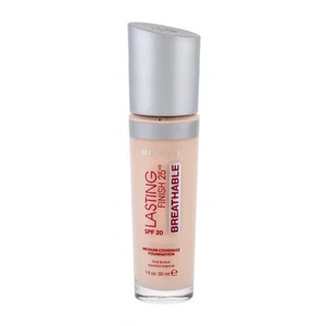 Rimmel Lasting Finish 25H Breathable tekutý make-up SPF 20 odstín 010 Light Porcelain 30 ml