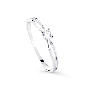 Cutie Jewellery Nežný trblietavý prsteň z bieleho zlata Z8027-10-X-2 60 mm