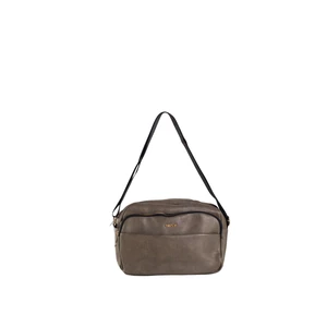 Khaki messenger bag with wide strap