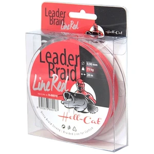 Hell-cat náväzcová šnúra leader braid line red 20 m-priemer 1,20 mm / nosnosť 100 kg