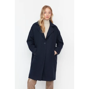 Trendyol Coat - Dark blue - Double-breasted