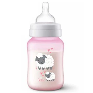 Philips AVENT Lahev Anti-colic 260 ml, růžová s ovečkou