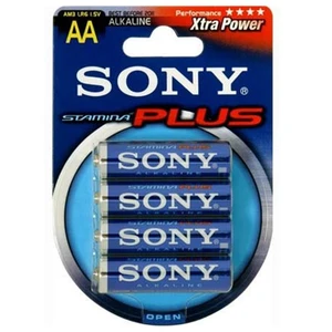 Alkáli ceruzaelem AA(LR6), SONY AM3B4D Stamina Plus, 4 db