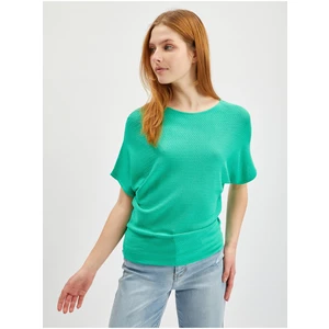 Orsay Light Green Ladies Short Sleeve Sweater - Women