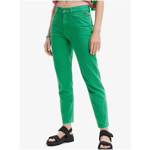 Green Women Straight fit Jeans Desigual Navel - Women