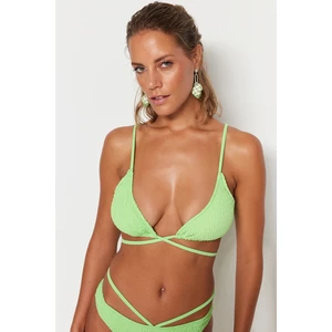 Trendyol Green Triangle Gippie Bikini Top