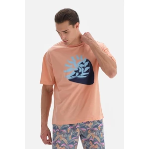 Dagi Salmon Printed O-Neck T-Shirt