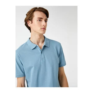 Koton Basic T-Shirt Polo Neck Slim Fit with Buttons.