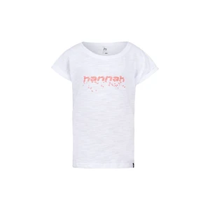 Hannah Kaia Jr Dívčí bavlněné tričko 10029060HHX white (pink) 134-140
