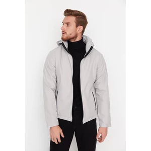 Trendyol Stone Men Regular Fit Outdoor Jacket with Detachable Hood