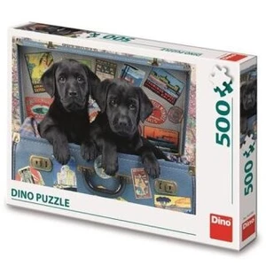 Dino Puzzle Šteňatá v kufri 500 dielikov