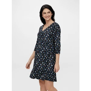 Black Floral Pregnancy Dress Mama.licious Kady - Women