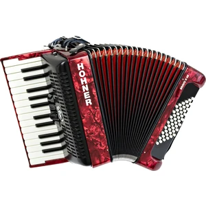 Hohner Bravo II 48 Czerwony Akordeon klawiszowy