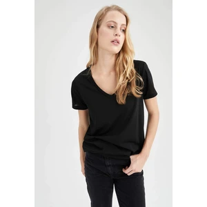 DEFACTO Regular Fit V Neck Short Sleeve T-Shirt