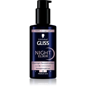 Schwarzkopf Gliss Night Elixir bezoplachový elixír na roztřepené konečky vlasů 100 ml