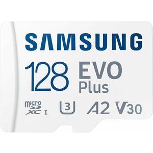 Pamäťová karta Samsung Micro SDXC EVO+ 128GB UHS-I U3 (130R) + SD adaptér (MB-MC128KA/EU) pamäťová karta • kapacita 128 GB • UHS-I U3 • trieda 10 • rý