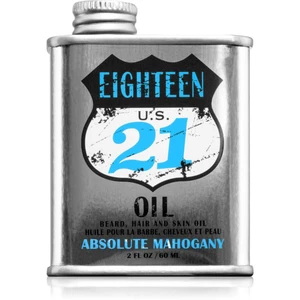 18.21 Man Made Absolute Mahogany vyživujúci olej na vlasy na tvár a fúzy 60 ml
