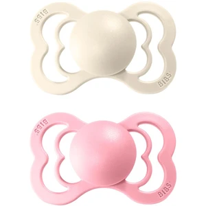 BIBS Supreme dudlíky z přírodního kaučuku 2 ks vel. 2 Ivory / Baby Pink