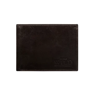 Leather horizontal wallet for a brown man