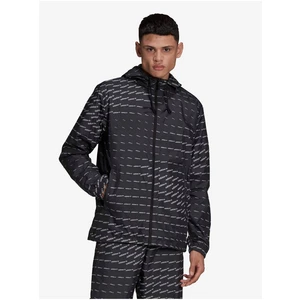 Black Men's Patterned Lightweight Hooded Jacket adidas Originals Mono W - Men's