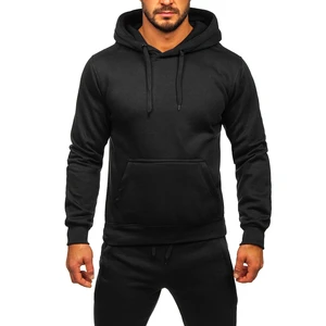 Costum de training negru cu glugă Bolf D003