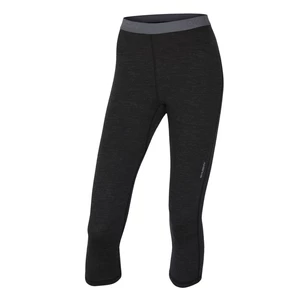 Women's 3/4 thermal pants HUSKY Merino black
