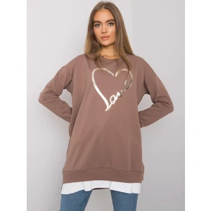 RUE PARIS Brown cotton tunic