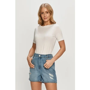 Vero Moda Dámské triko VMPANDA Slim Fit 10231753 Bright white XS